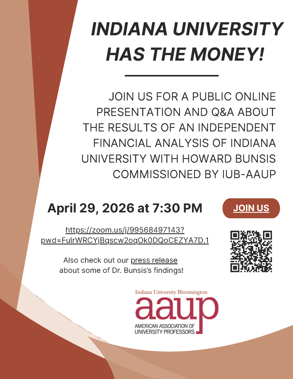 April 29, 2026: Public Presentation and Q&A with Howard&nbsp;Bunsis